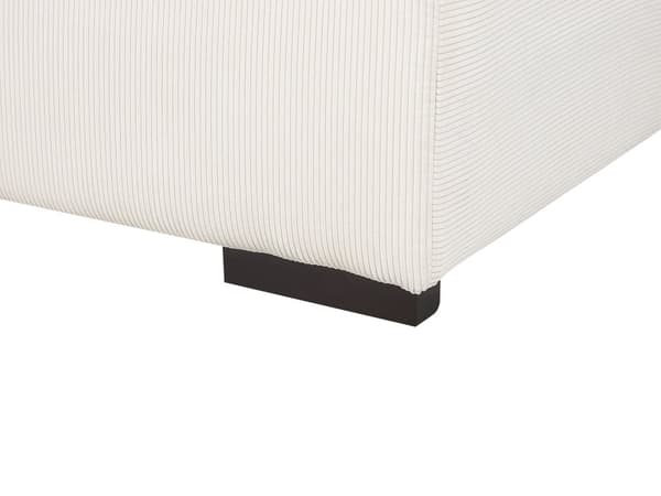 Høyrehånds Hjørnesofa Offwhite Kordfløyel L-formet 4-seter Jumbo Cord med puter Moderne design