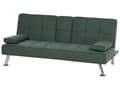 Miniatyrbillede 6 af 11: Sovesofa grøn 168 x 77 x 81 cm stofbetrukket 3-personers justerbar