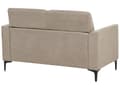 Miniatyrbillede 5 af 9: Sofa Taupe Polyester 2 Personers Tyk Polstret Dyb Blød Stofsofa til Stuen Vintage Retro Inspiration Stue Møbel Moderne Loveseat