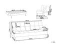Miniatyrbillede 3 af 11: Sovesofa beige 168 x 77 x 81 cm stofbetrukket 3-personers justerbar
