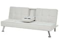 Miniatyrbillede 7 af 11: Sovesofa beige 168 x 77 x 81 cm stofbetrukket 3-personers justerbar