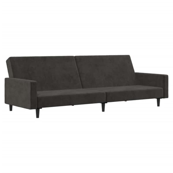 vidaXL 2-personers sovesofa fløjl mørkegrå