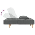 Miniatyrbillede 6 af 11: vidaXL 2-personers sovesofa med 2 puder stof mørkegrå