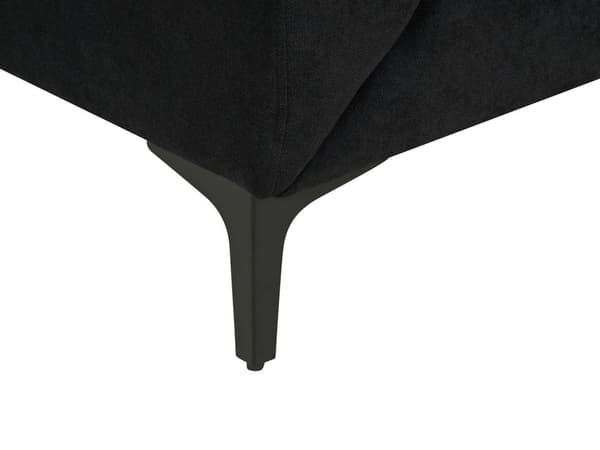 Soffa Svart Tyg Polyester Klädsel Svarta Ben 3 Sits Retro Stil Vardagsrumsmöbler