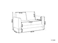 Miniatyrbild 3 av 9: Soffa Taupe Tyg Klädsel Silver Ben 2-sits Glam