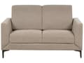 Miniatyrbild 1 av 9: Soffa Taupe Tyg Klädsel Silver Ben 2-sits Glam