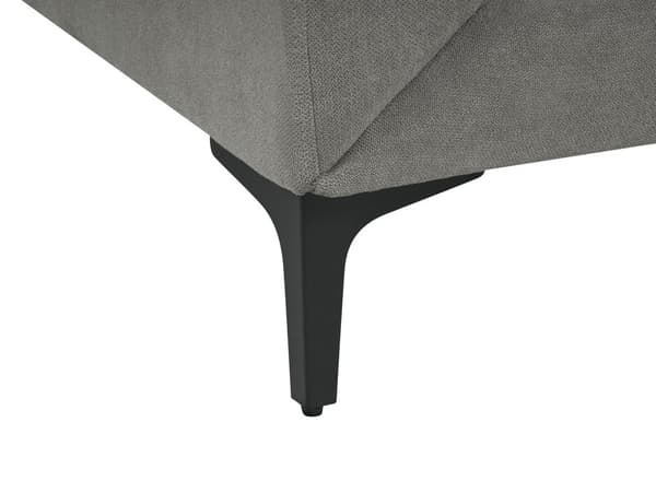 Soffa Grå Tyg Polyester Klädsel Svarta Ben 2 Sits Loveseat Retro Stil Vardagsrumsmöbler