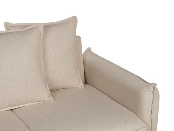 Sovesofa Beige Polyester 3 Personers Moderne Blød Sofaseng med Opbevaring Udtræk Designsofa til Værelse Stofsofa med Armlæn