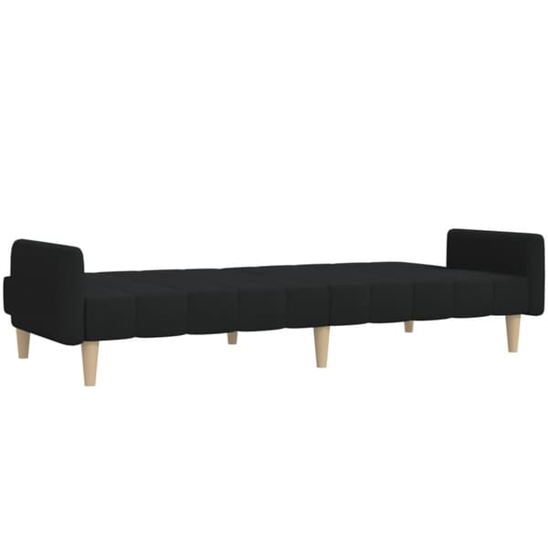 vidaXL Bäddsoffa 2-sits svart tyg