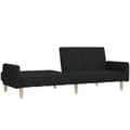 Miniatyrbillede 3 af 11: vidaXL 2-personers sovesofa stof sort