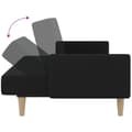 Miniatyrbillede 6 af 11: vidaXL 2-personers sovesofa stof sort
