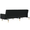 Miniatyrbillede 7 af 11: vidaXL 2-personers sovesofa stof sort