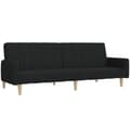 Miniatyrbillede 1 af 11: vidaXL 2-personers sovesofa stof sort