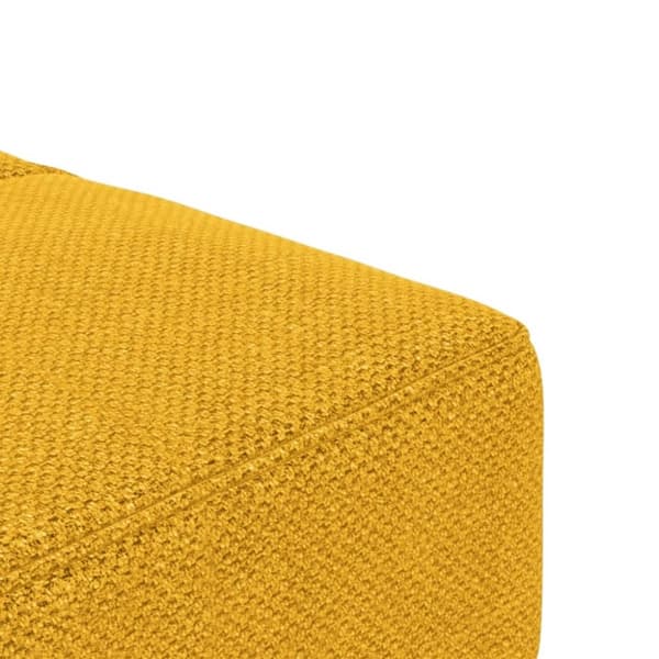 vidaXL Bäddsoffa 2-sits med två kuddar gul tyg