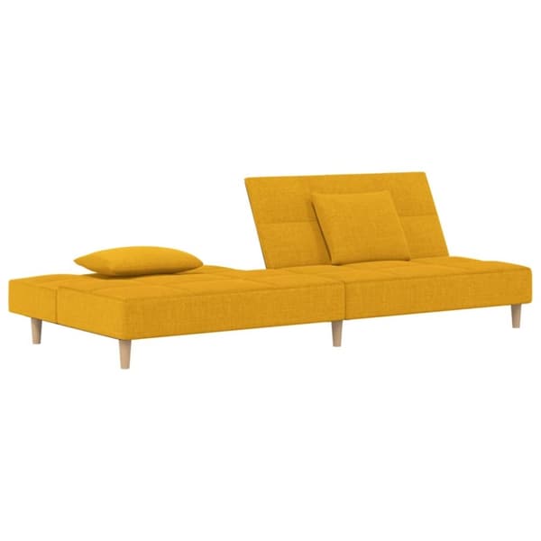 vidaXL 2-personers sovesofa med 2 puder stof gul