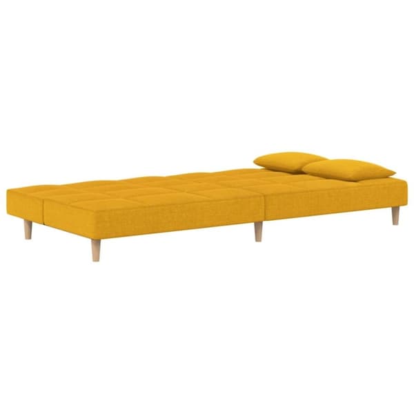 vidaXL 2-personers sovesofa med 2 puder stof gul