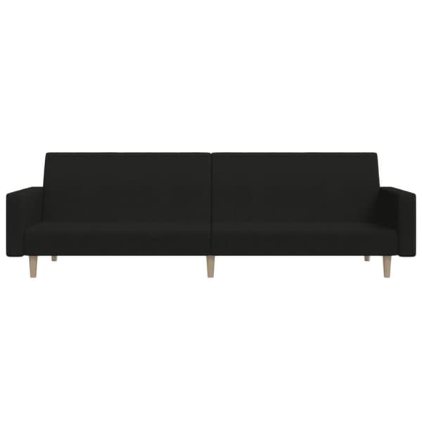 vidaXL Bäddsoffa 2-sits svart tyg