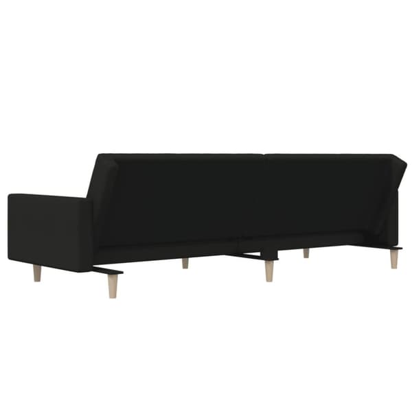 vidaXL Bäddsoffa 2-sits svart tyg