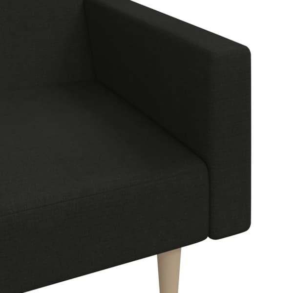 vidaXL Bäddsoffa 2-sits svart tyg