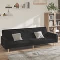 Miniatyrbild 11 av 11: vidaXL Bäddsoffa 2-sits svart tyg