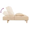 Miniatyrbillede 6 af 11: vidaXL 2-personers sovesofa med 2 puder stof cremefarvet