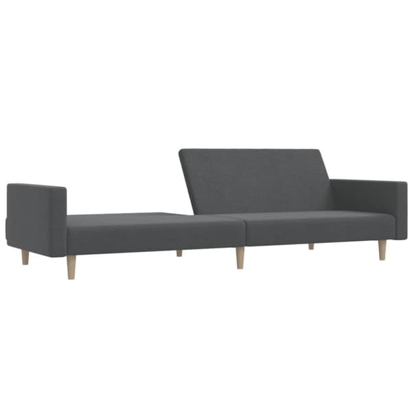 vidaXL Bäddsoffa 2-sits ljusgrå tyg