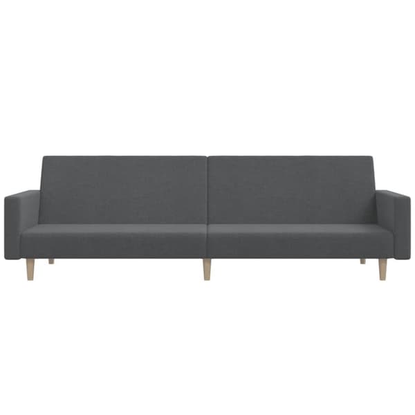 vidaXL Bäddsoffa 2-sits ljusgrå tyg