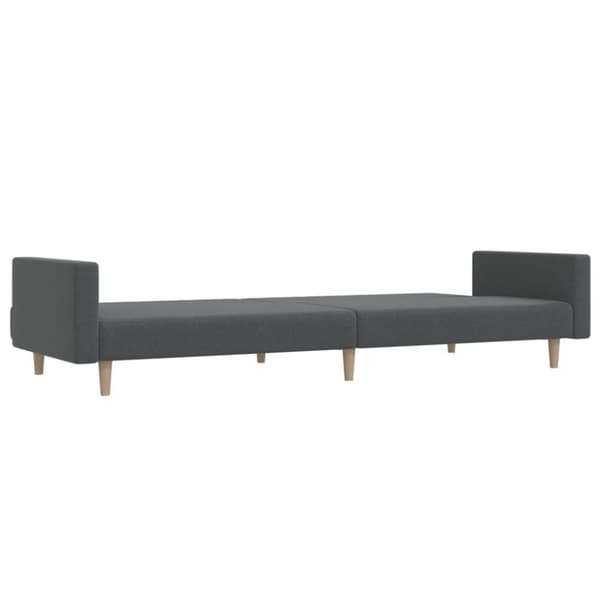 vidaXL Bäddsoffa 2-sits ljusgrå tyg