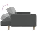 Miniatyrbild 7 av 11: vidaXL Bäddsoffa 2-sits ljusgrå tyg