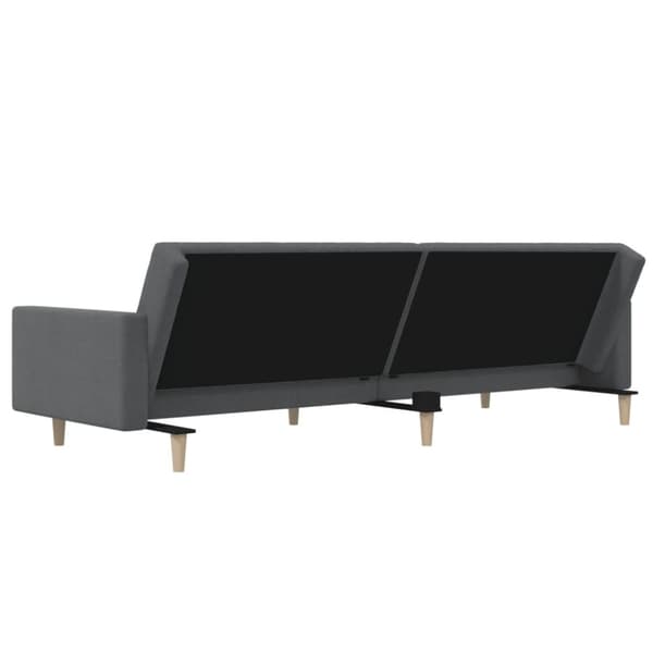 vidaXL Bäddsoffa 2-sits ljusgrå tyg