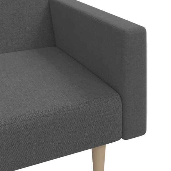 vidaXL Bäddsoffa 2-sits ljusgrå tyg