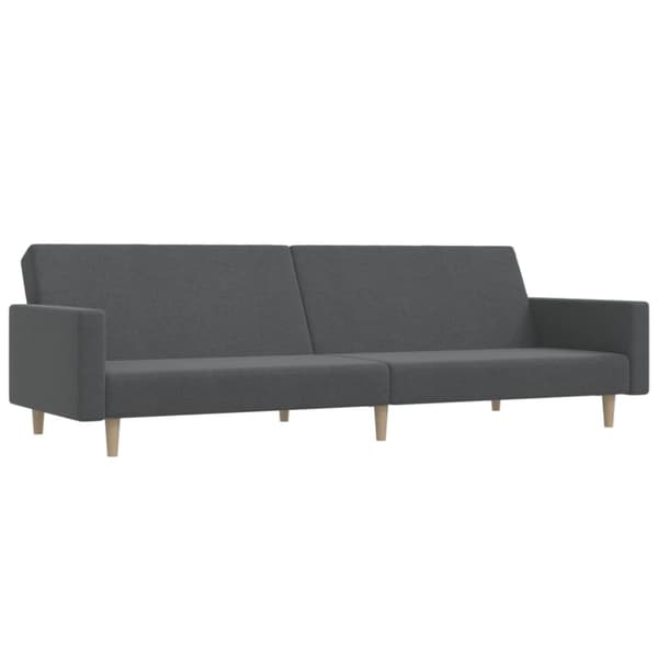 vidaXL Bäddsoffa 2-sits ljusgrå tyg