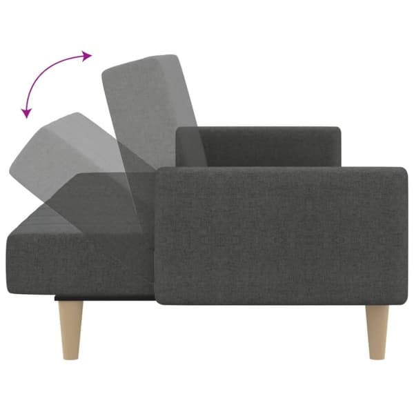 vidaXL 2-personers sovesofa stof mørkegrå