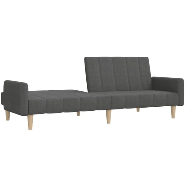 vidaXL Bäddsoffa 2-sits mörkgrå tyg