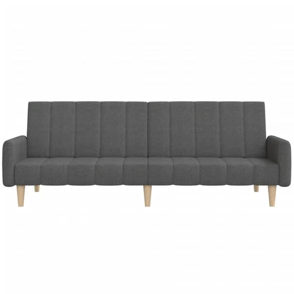 vidaXL Bäddsoffa 2-sits mörkgrå tyg
