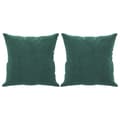 Miniatyrbillede 4 af 8: vidaXL 3-personers sofa med pyntepuder 180 cm velour mørkegrøn