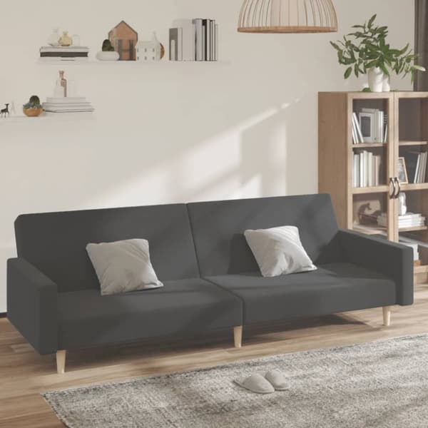 vidaXL 2-personers sovesofa stof mørkegrå