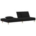 Miniatyrbillede 3 af 11: vidaXL 2-personers sovesofa med 2 puder stof sort