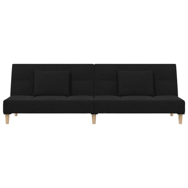 vidaXL 2-personers sovesofa med 2 puder stof sort