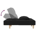 Miniatyrbillede 6 af 11: vidaXL 2-personers sovesofa med 2 puder stof sort