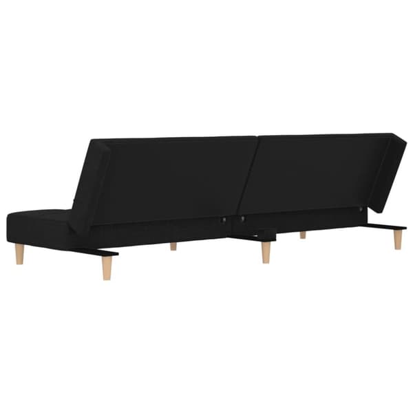 vidaXL 2-personers sovesofa med 2 puder stof sort