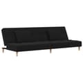 Miniatyrbillede 1 af 11: vidaXL 2-personers sovesofa med 2 puder stof sort