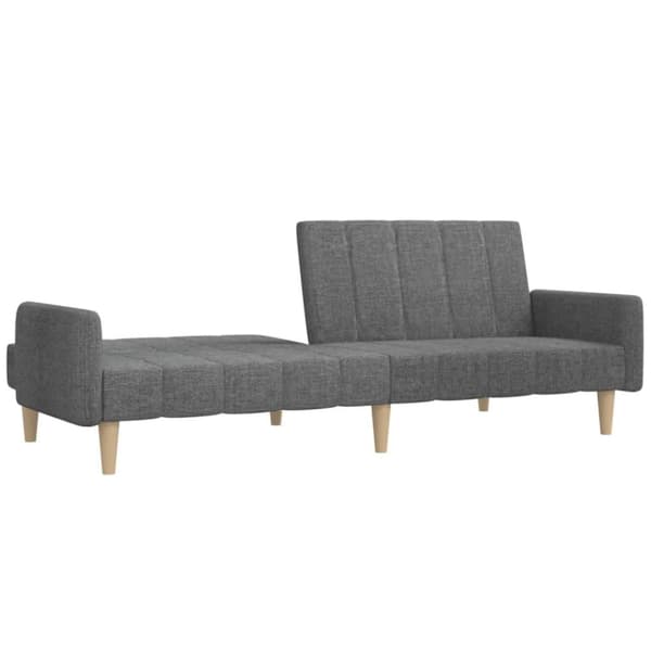 vidaXL Bäddsoffa 2-sits ljusgrå tyg
