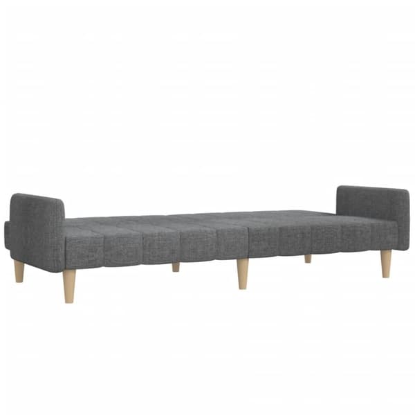 vidaXL Bäddsoffa 2-sits ljusgrå tyg