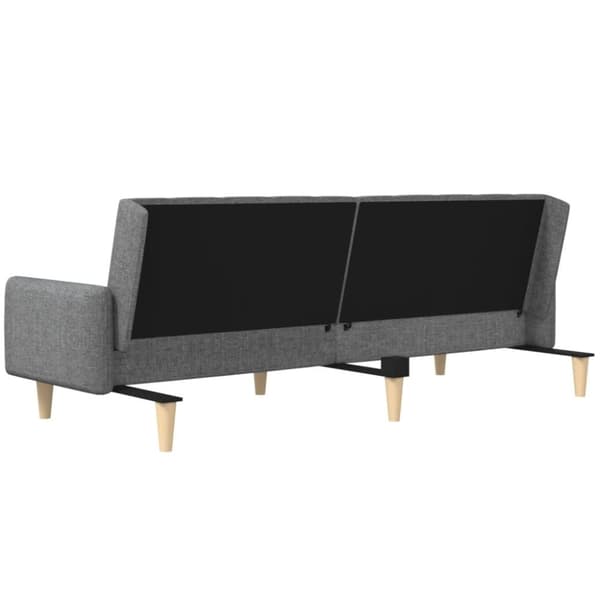 vidaXL Bäddsoffa 2-sits ljusgrå tyg