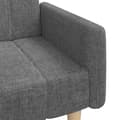 Miniatyrbild 9 av 11: vidaXL Bäddsoffa 2-sits ljusgrå tyg