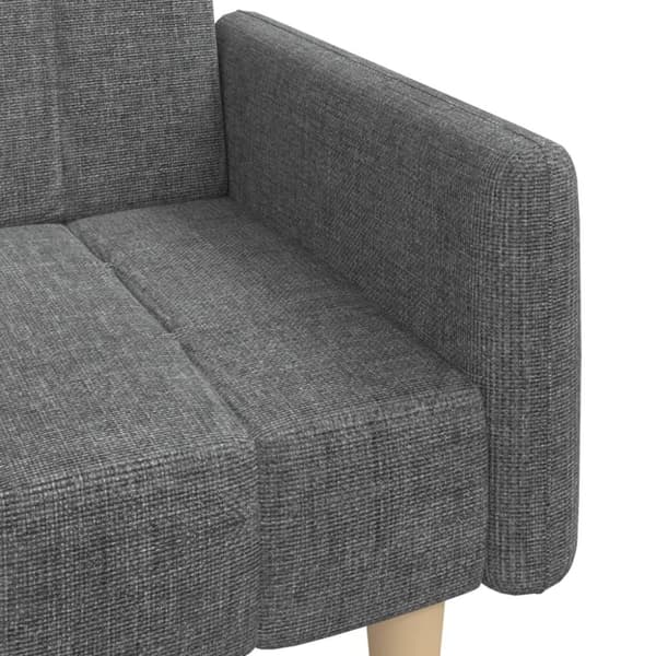 vidaXL Bäddsoffa 2-sits ljusgrå tyg