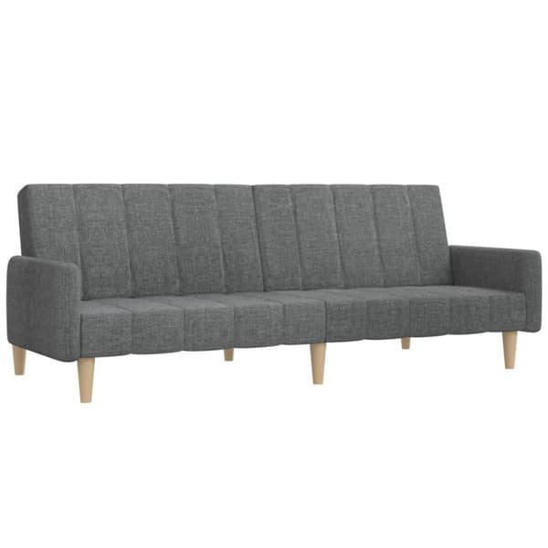 vidaXL Bäddsoffa 2-sits ljusgrå tyg