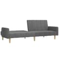 Miniatyrbillede 4 af 11: vidaXL 2-personers sovesofa stof lysegrå