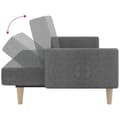 Miniatyrbillede 8 af 11: vidaXL 2-personers sovesofa stof lysegrå